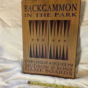 Backgammon In The‎ Park Hudson And Sons Wall Hanging Wood